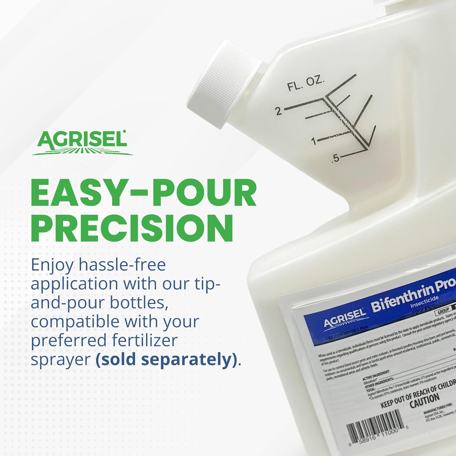Agrisel Bifenthrin Pro Insect Control - Safe for Plants & Crops, 1 Gallon with 3-Pack Gloves