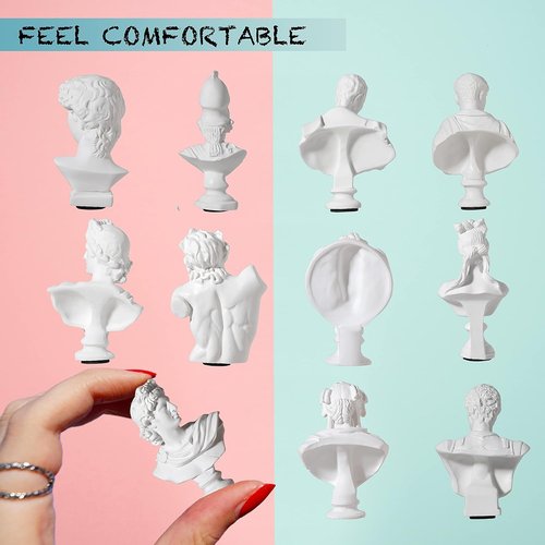 LAGOM HOUSE Greek Bust Statue Set - 10 PCS Mini Greek Mythology Figurines for Home Decor | Unique Gifts