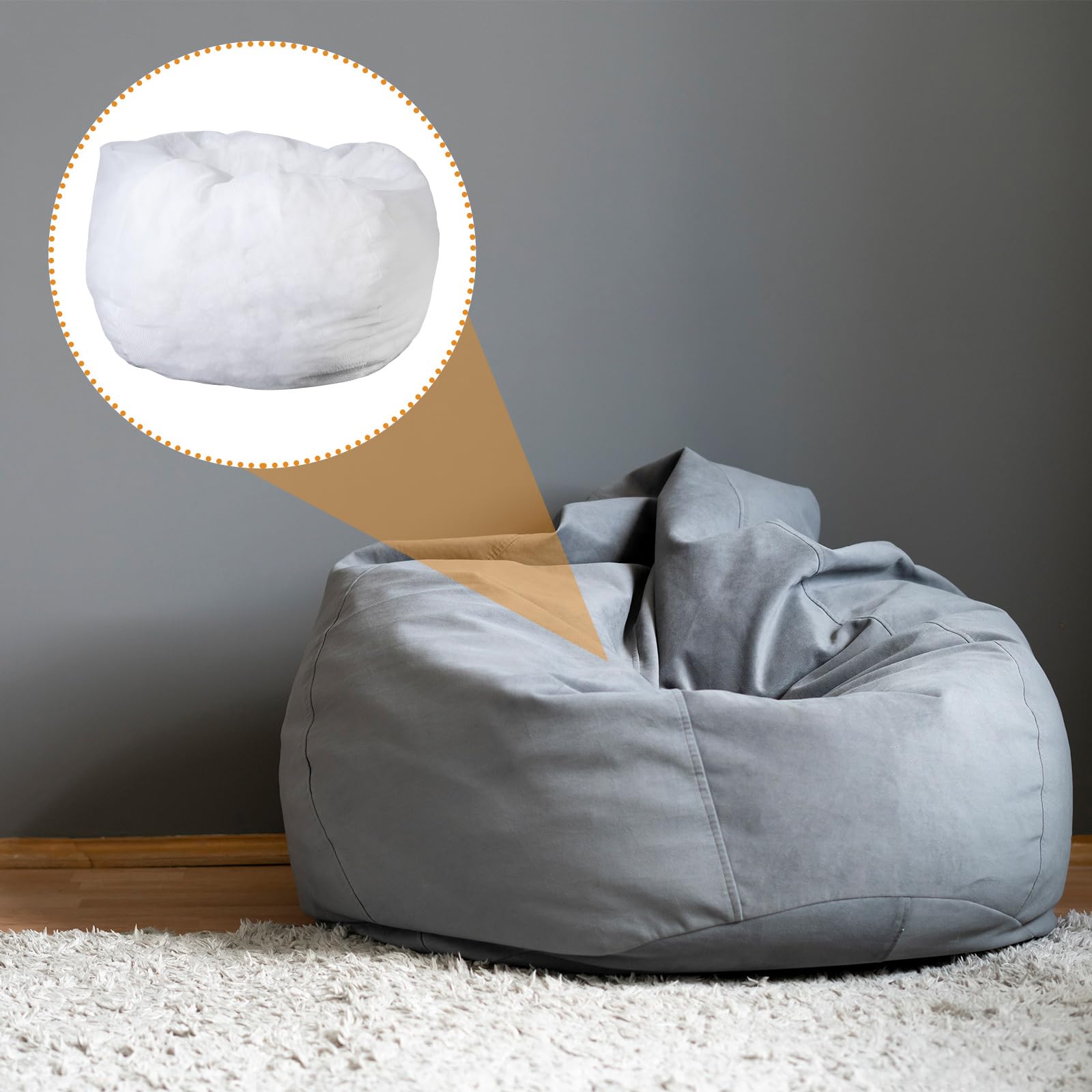 SmoothNovelty 3 Pack Inner Liners for Bean Bag Chair Bean Bag Inner Liner Insert Replacement Lazy Sofa Liner Easy to Clean Cover Seat, Zipper Opening No Filler(80 x 90cm/31.5 x 35.4 Inch)