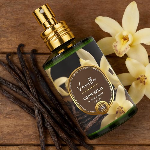Vanilla Room Spray 2 Pack, 3.4oz/100ml Each – Long-Lasting Air Freshener & Odor Eliminator for Home, Bathroom, Bedroom & Office, Concentrated Room Spray