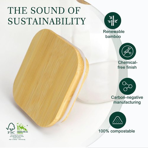 LIBWYS Square Glass Storage Jars - 12-Pack with Bamboo Lids | Stackable Food Containers for Pantry Organization (0.6Qt/1.06Qt)