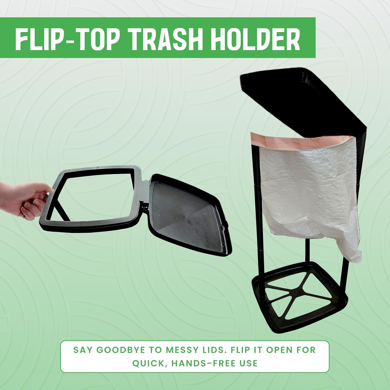 Roamix Collapsible Trash Can - 13 Gallon Foldable Garbage Bin with Carrying Bag for Indoor/Outdoor Use