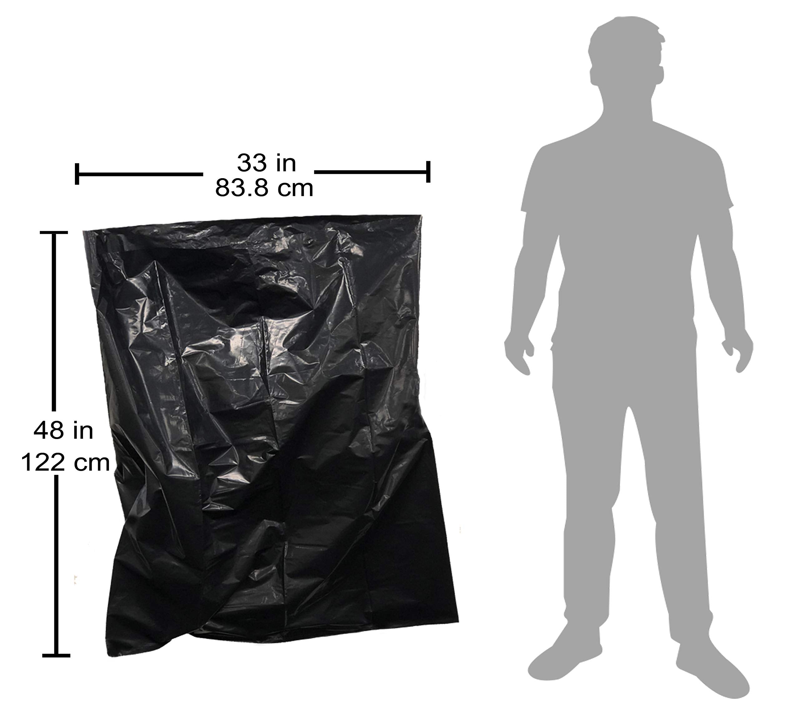 Reli. Contractor Garbage Bags 42 Gallon | 20 Trash Bags | Heavy Duty | Black Contractor