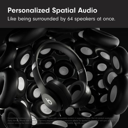 Beats Solo 4 Wireless On-Ear Bluetooth Headphones - 50-Hour Battery Life, Ultra-Lightweight Comfort | Matte Black