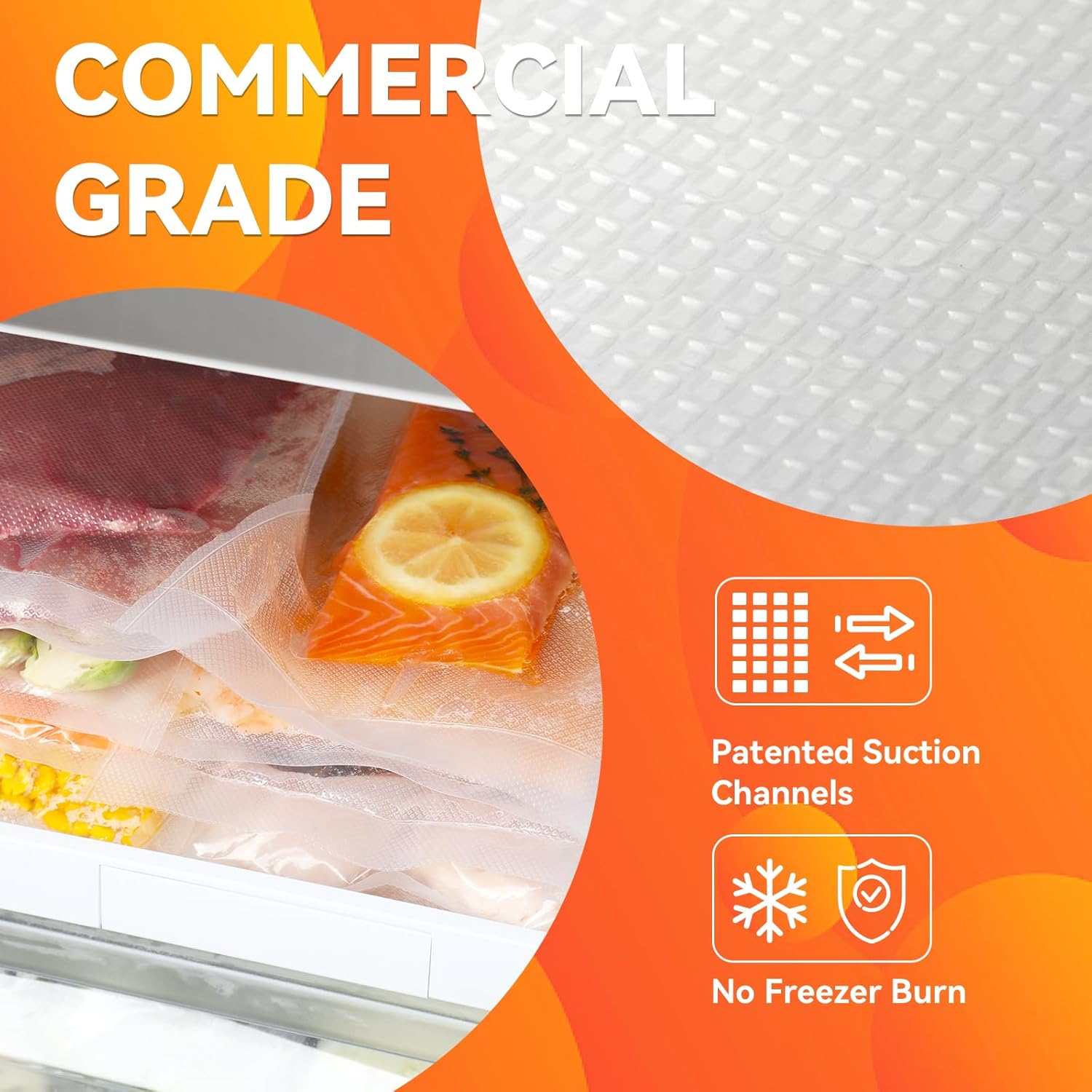 Wevac Food Vacuum Seal Roll - 8” x 150’ BPA-Free Bags with Cutter for Meal Prep & Storage