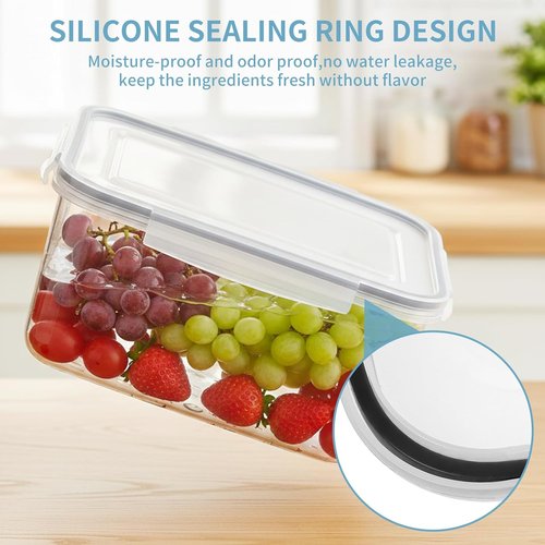 Grape Container Set by [Brand Name] - Leakproof Produce Storage with Removable Colander | 3PCS (0.9Qt - 13.5Qt)