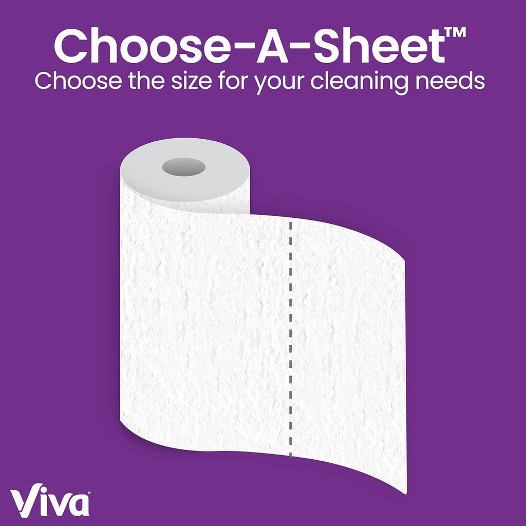 Viva Signature Cloth Paper Towels - 12 Triple Rolls with 141 Sheets Each for Superior Absorbency