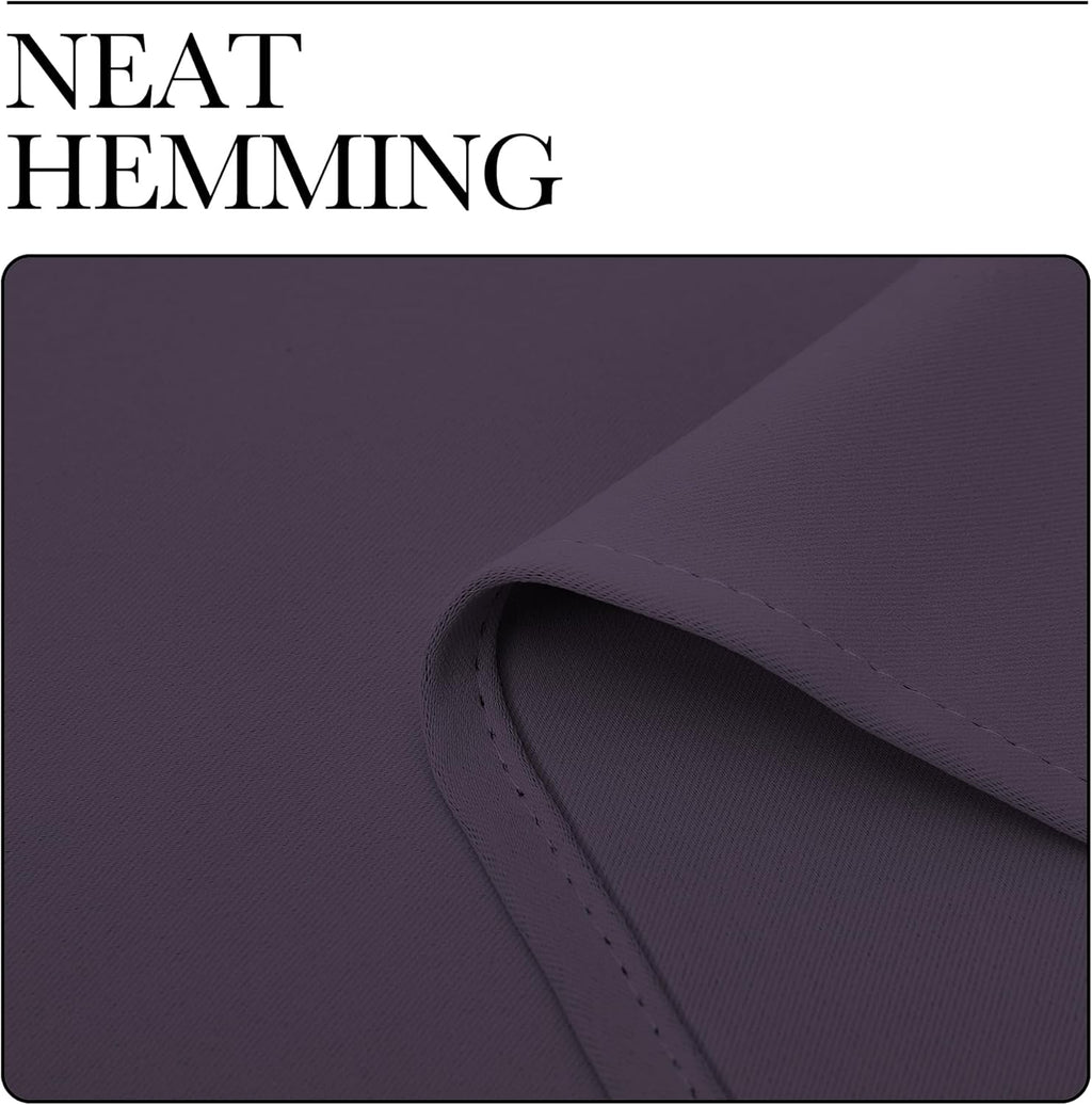 NICETOWN Greyish Purple Blackout Curtains - Thermal Insulated 84-Inch Drapes for Large Windows | 2 Panels, 42" Wide