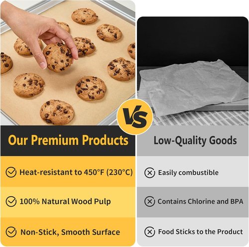 200 Pcs Non-Stick Parchment Paper Sheets by [Brand Name] - 9x13 In, Ideal for Baking & Grilling, Heat Resistant Up to 450°F