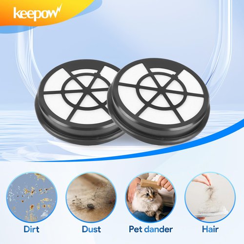 KEEPOW NEN110A Vacuum Filters for Eureka Whirlwind Bagless Canister Vacuum Cleaner NEN110A, NEN110B, NEN110D Series, 2 Pack