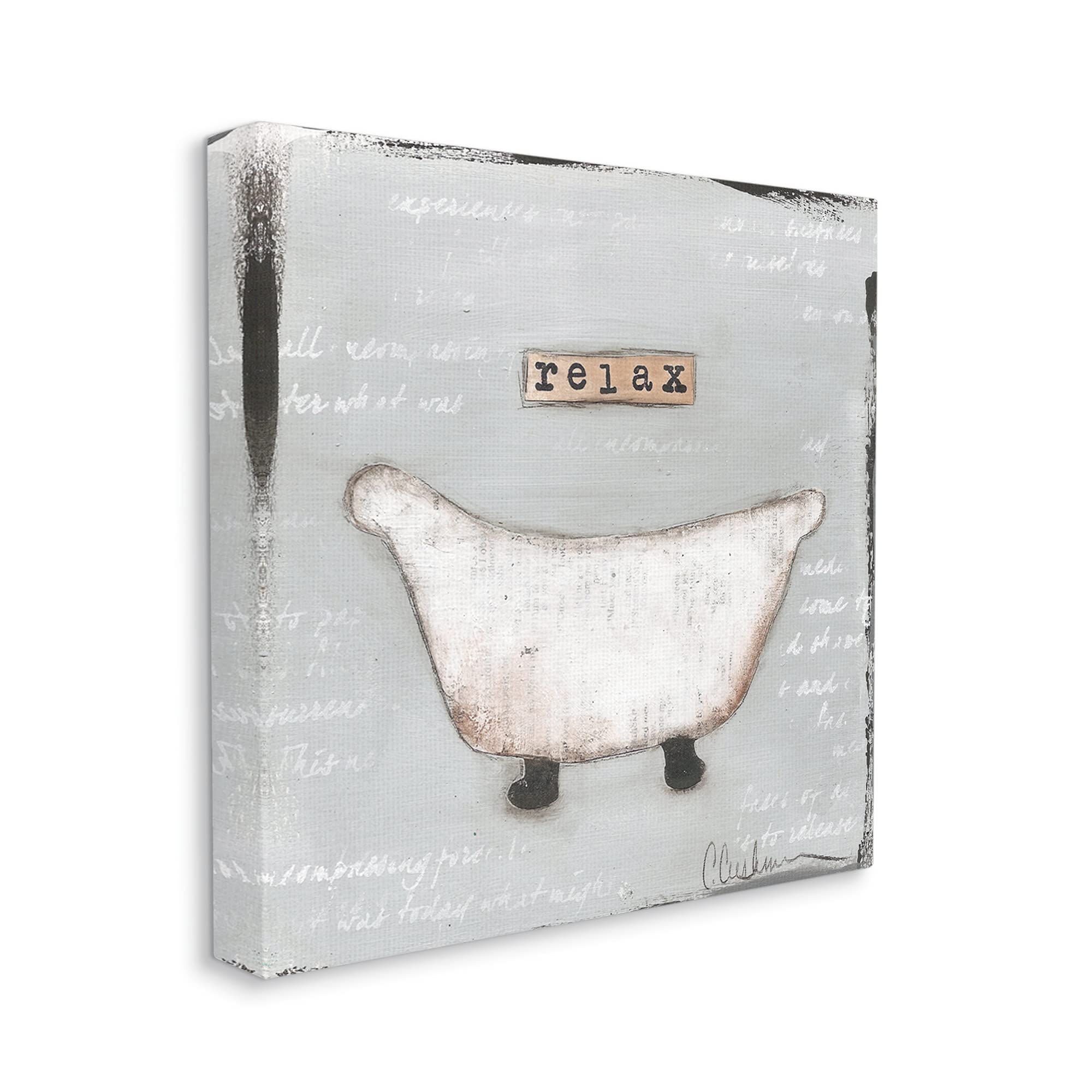 Stupell Industries Relax Bathtub Pastels Bath