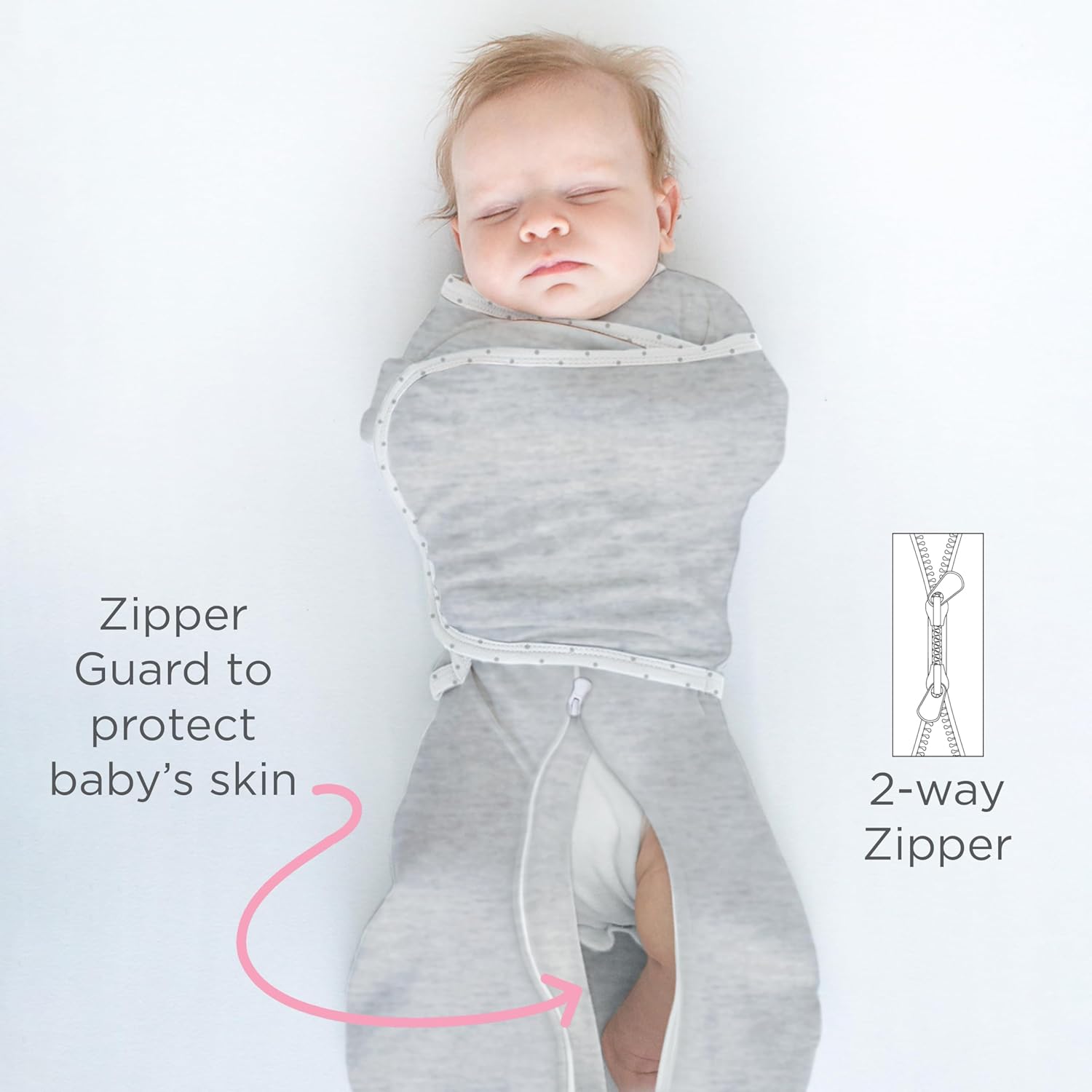 SwaddleDesigns 6-Way Omni Swaddle Sack - Arms Up Design for Newborns | Improves Sleep, Oatmeal, Small (0-3 Months)