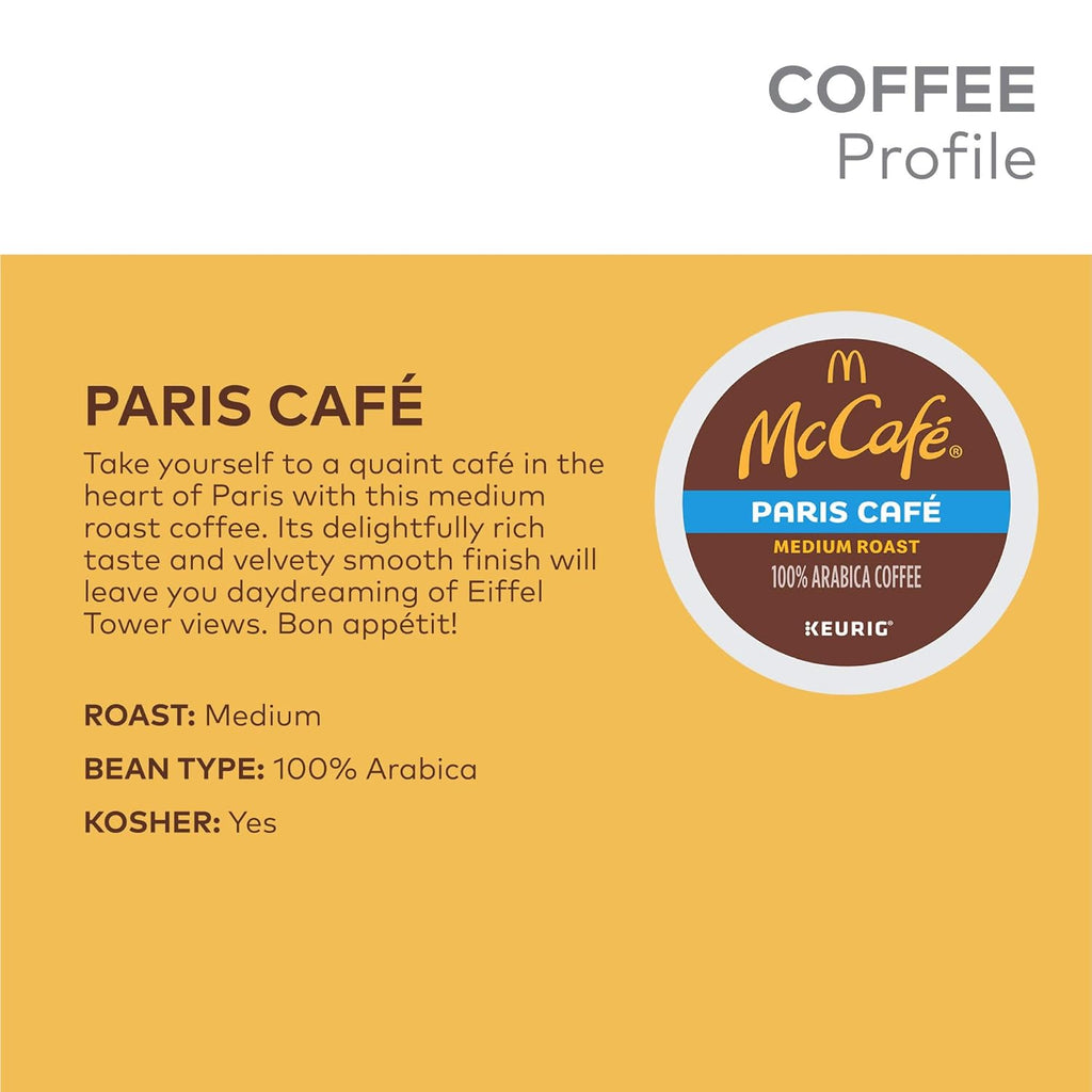 McCafe Medium Roast Coffee K-Cup Pods - Single Serve, 72 Count | Perfect for Keurig Brewers