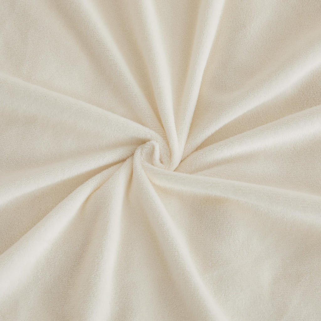 EMME Faux Fur Duvet Cover King Size, 3 Pieces Ultra Soft Fluffy Comforter Cover, Cozy Warm for Winter, Luxury Elegant Shaggy Bubble Design Bedding, 1 Duvet Cover & 2 Pillow Shams (King, Cream White)