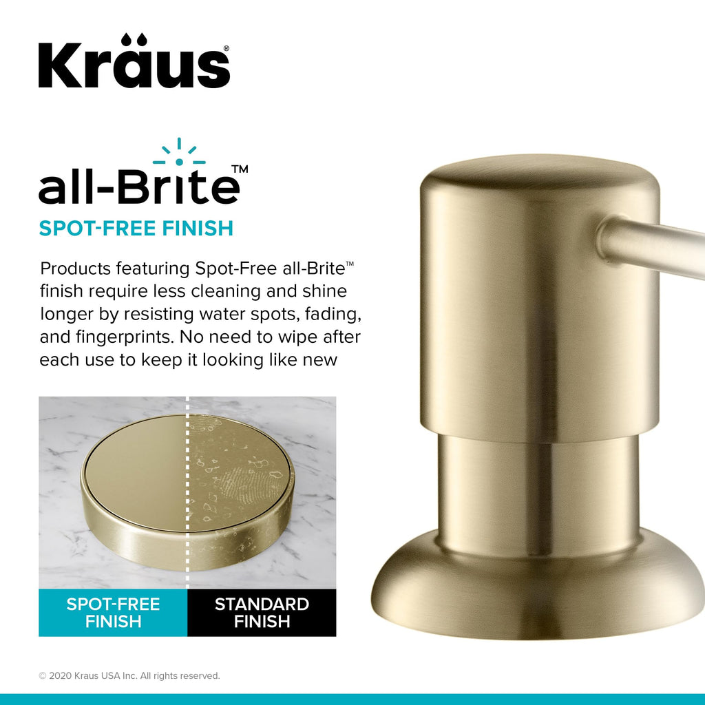 Kraus Spot Free Kitchen Soap Dispenser Boden™ in All-Brite Stainless Steel Finish, KSD-53SFS