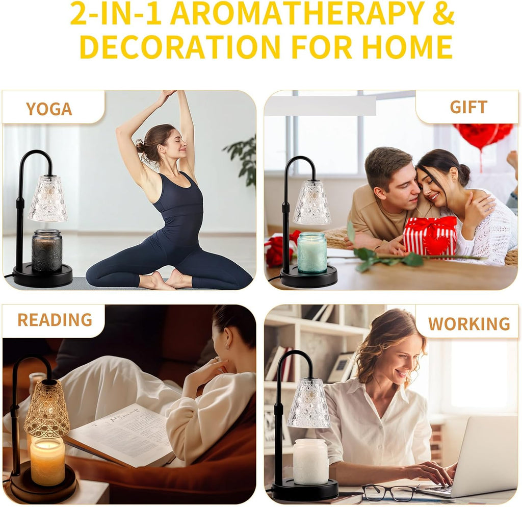 Skiennix Candle Warmer Lamp - Dimmable with Timer | Perfect Birthday & Housewarming Gift for Women & Moms