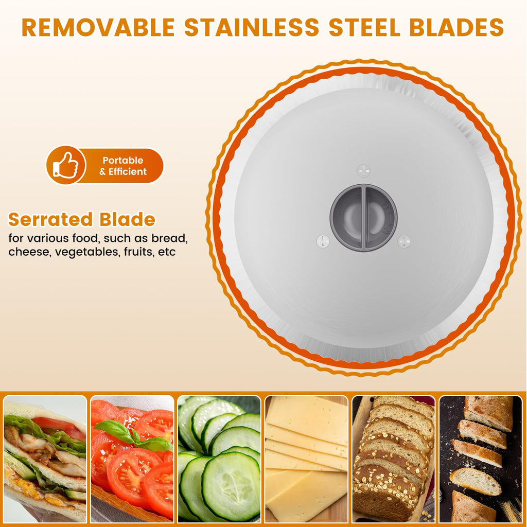 Meat Slicer Machine for Home – 120W Deli Meat Slicer with 6.7" Blade, Adjustable Thickness 0-18mm, Foldable Design, Easy to Clean Meat Cutter Machine, Safe Deli Slicer for Home Use