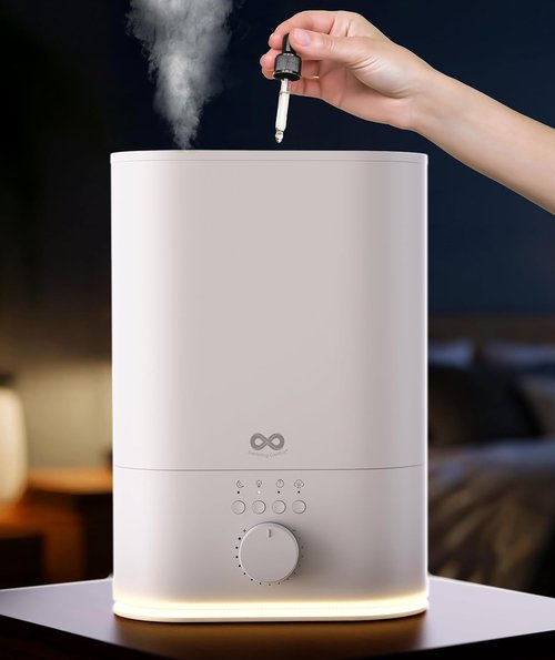 Everlasting Comfort 6L Humidifier - High Mist Output & 60 HR Runtime | Easy Clean Ultrasonic for Home & Baby