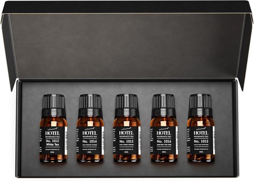 AirScent Hotel Diffuser Oil Gift Set - 5-Star Hotel Scents - 10 mL Fragrance Oil Collection | Inspired by Fairmont & White Tea