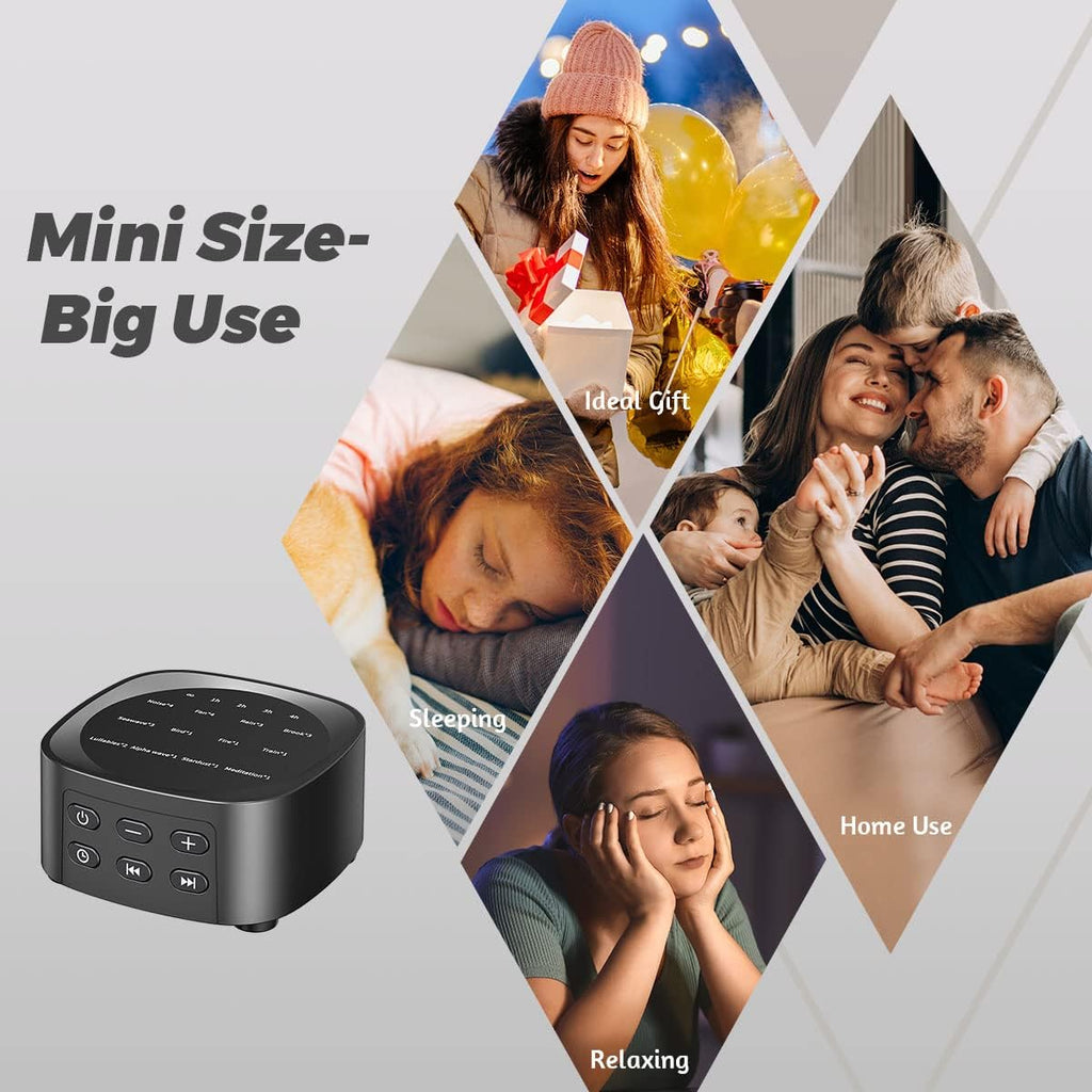 Sleepbox White Noise Sound Machine - 25 Soothing Sounds, 36 Volume Levels, Portable for Home & Travel
