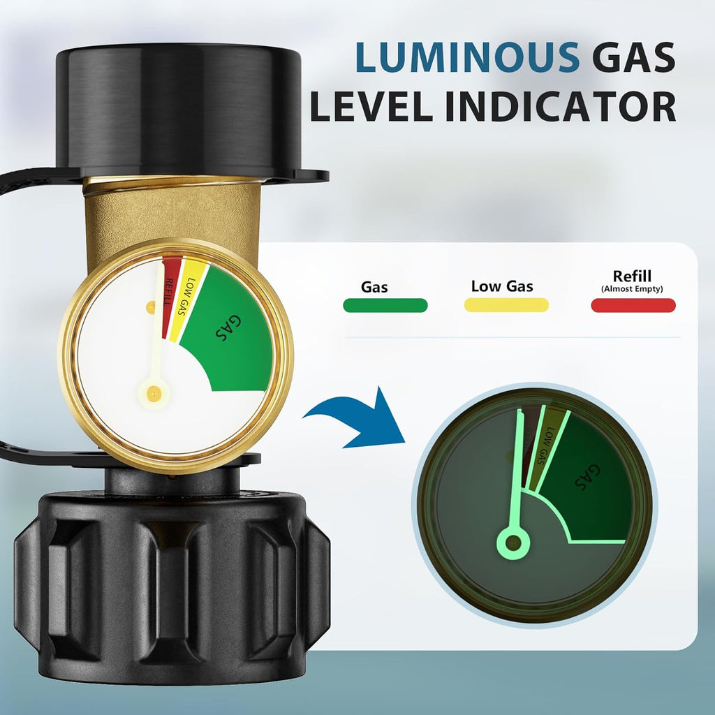 Propane Tank Gauge by [Brand Name] - Level Indicator for 5-20LB Tanks | Universal Fit for RVs, Grills & Heaters