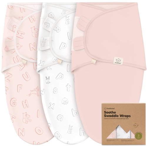 ABC Land Organic Baby Swaddle Sleep Sacks - Soft & Snug for Newborns 0-3 Months | 3-Pack in Rose