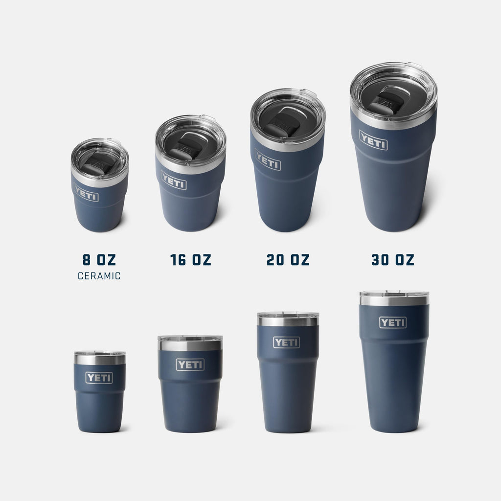 YETI Rambler 8 oz Insulated Coffee Mug with Lid - Stackable Double-Wall Vacuum Insulated Cup - DuraSip Ceramic Lining - Barista-Friendly Design - Stainless Steel - Dishwasher Safe, Cherry Blossom