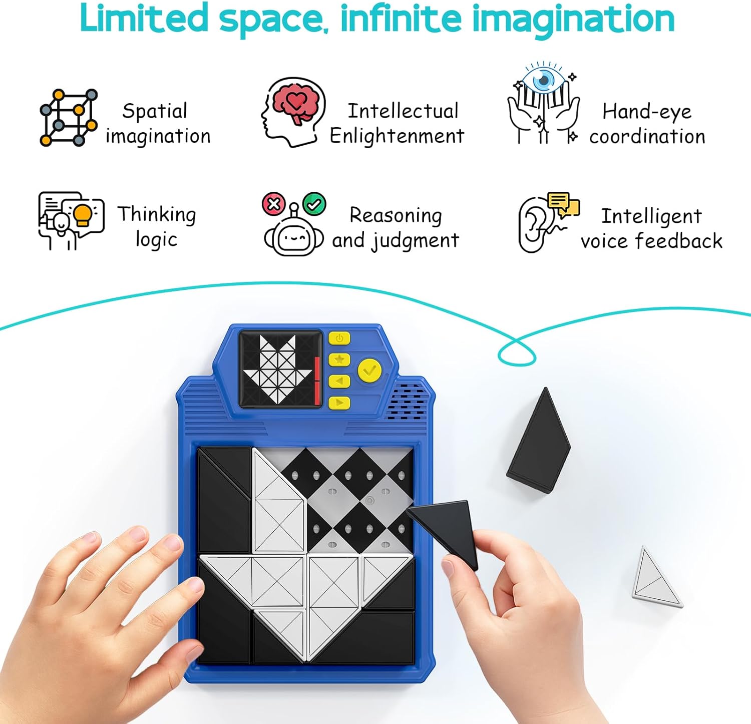 Smart Brain | 3D Puzzle Blocks Game - 210 Challenges for Logic & Spatial Skills | Educational Toy for All Ages