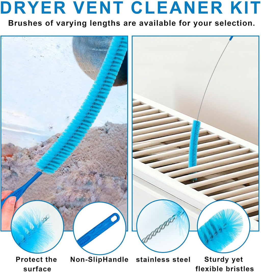Skiennix Dryer Vent Cleaner Kit - 4-Piece Lint Brush Set for Efficient Appliance Cleaning