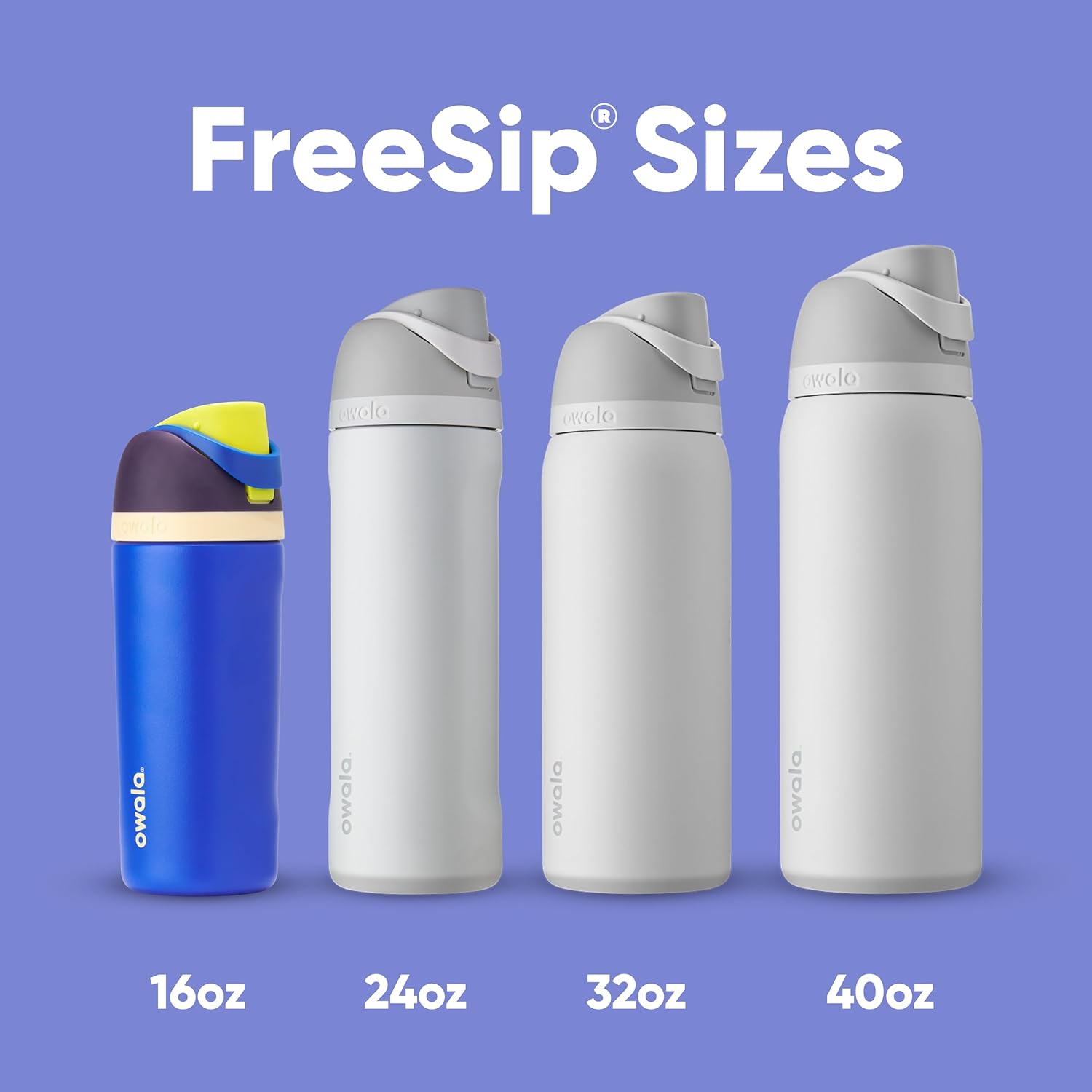 Owala Kids FreeSip Water Bottle - Insulated Stainless Steel with Straw | BPA-Free, 16 oz, Celestial Sphere
