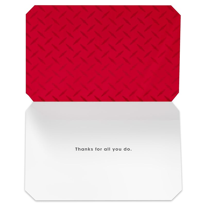 Firefighter Thank You Card - First Responder Appreciation Card, Variation: Firefighters Lettering