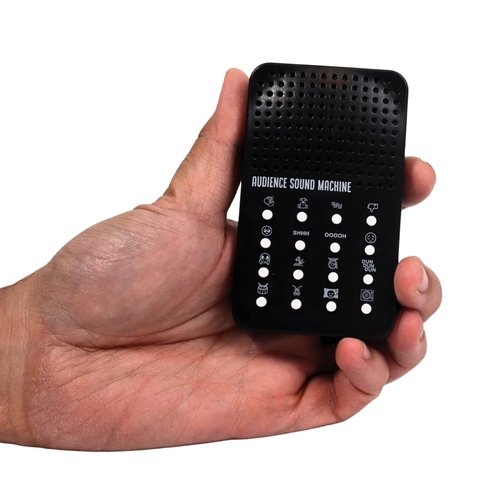 Audience Sound Machine with 16 Cheers, Boos, Applause, Cheering, Cricket Noises, Rim Shot, Record Scratch - Portable Electronic Audience Themed Sound Maker for Kids with 16 Effects - Practical Joke