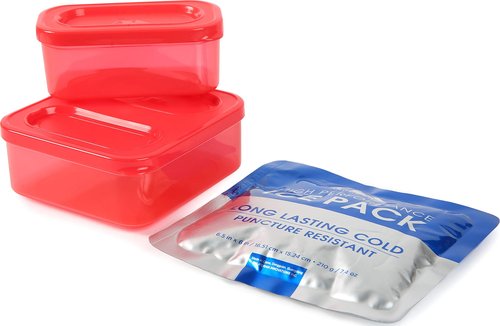 Arctic Zone Pizza Lunch Pack with 210g Ice Pack and 4 Piece Kids Sandwich Set - Pizza