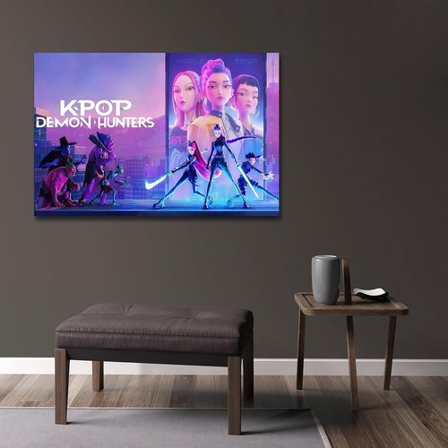 **COMOR Deman Huntors Poster - Perfect Birthday Party Decoration for Kids | Canvas Print for Teen Bedroom (12" x 16")**