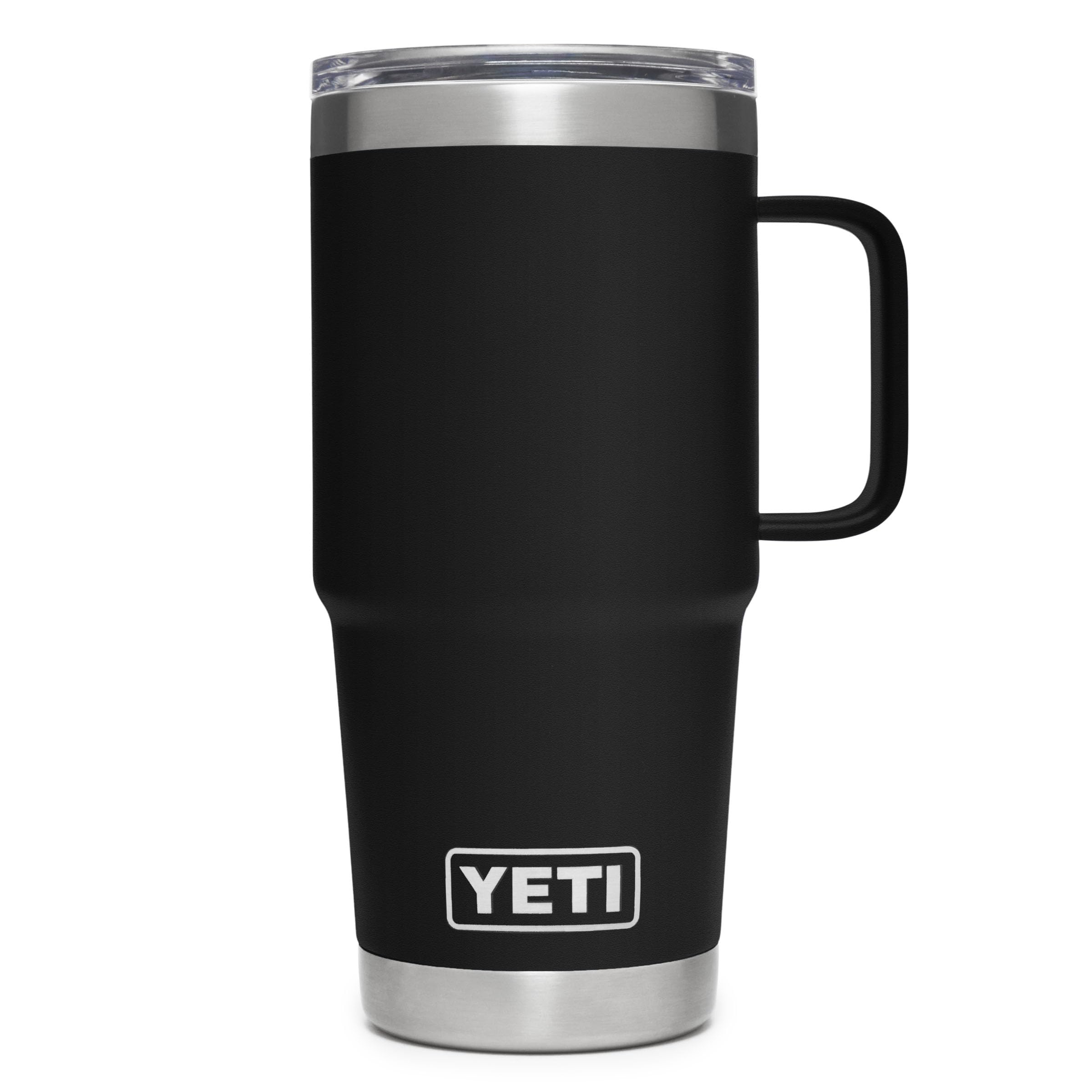 YETI Rambler 20 oz Travel Mug, Stainless Steel, Vacuum Insulated with Stronghold Lid, Black