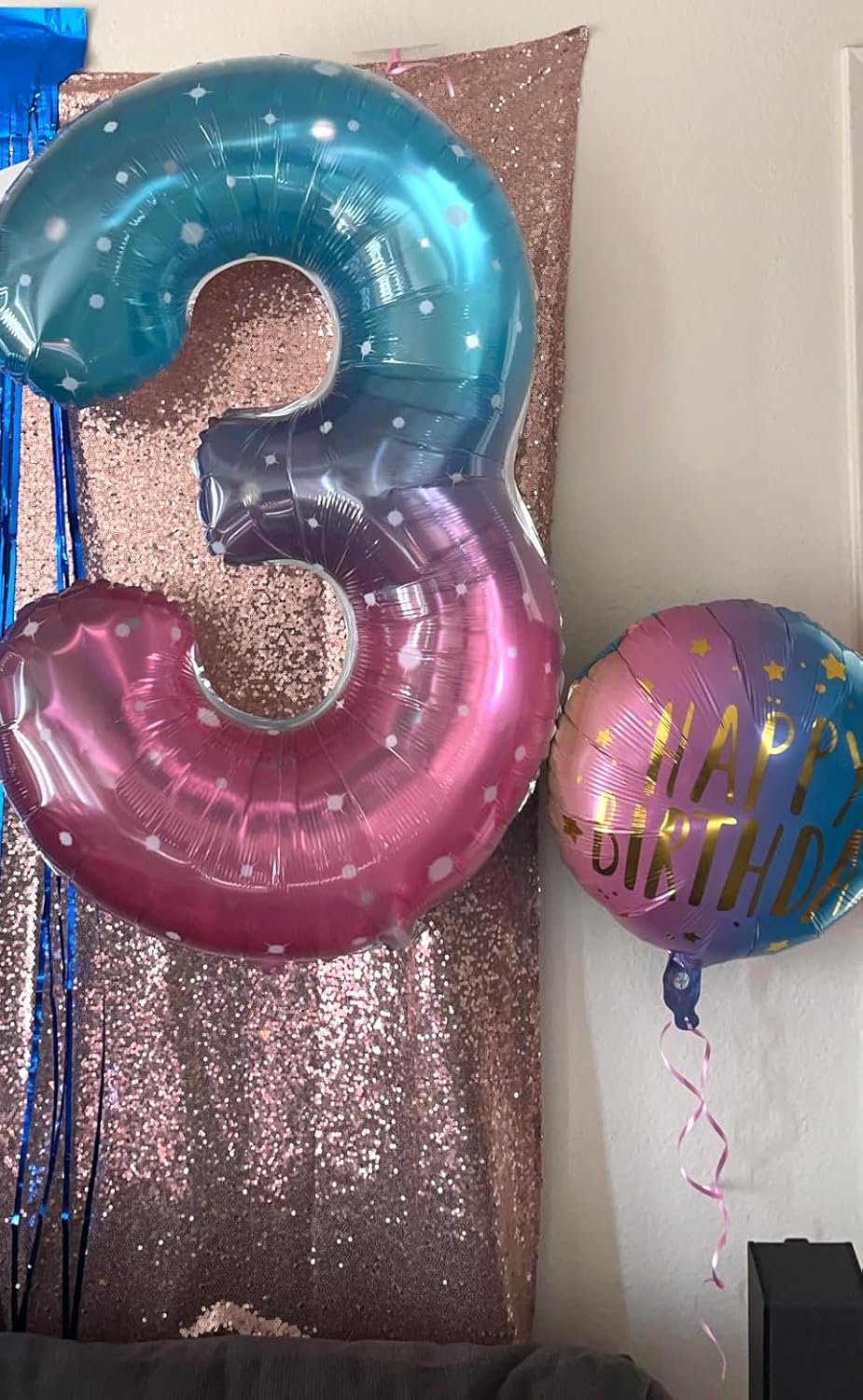 Skiennix 40-Inch Number 8 Balloon - Vibrant Pink, Purple & Blue Birthday Party Decoration