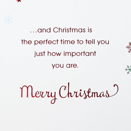 American Greetings Christmas Card - Sentimental Holiday Wishes for Daughter & Family | Artistic Die-Cut Design