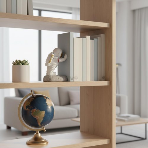 Joyvano Astronaut Bookends - Space Decor for Kids Rooms & Home Office - Heavy Duty Book Holders with Anti-Slip Base - Cool Unique Design (Gold)