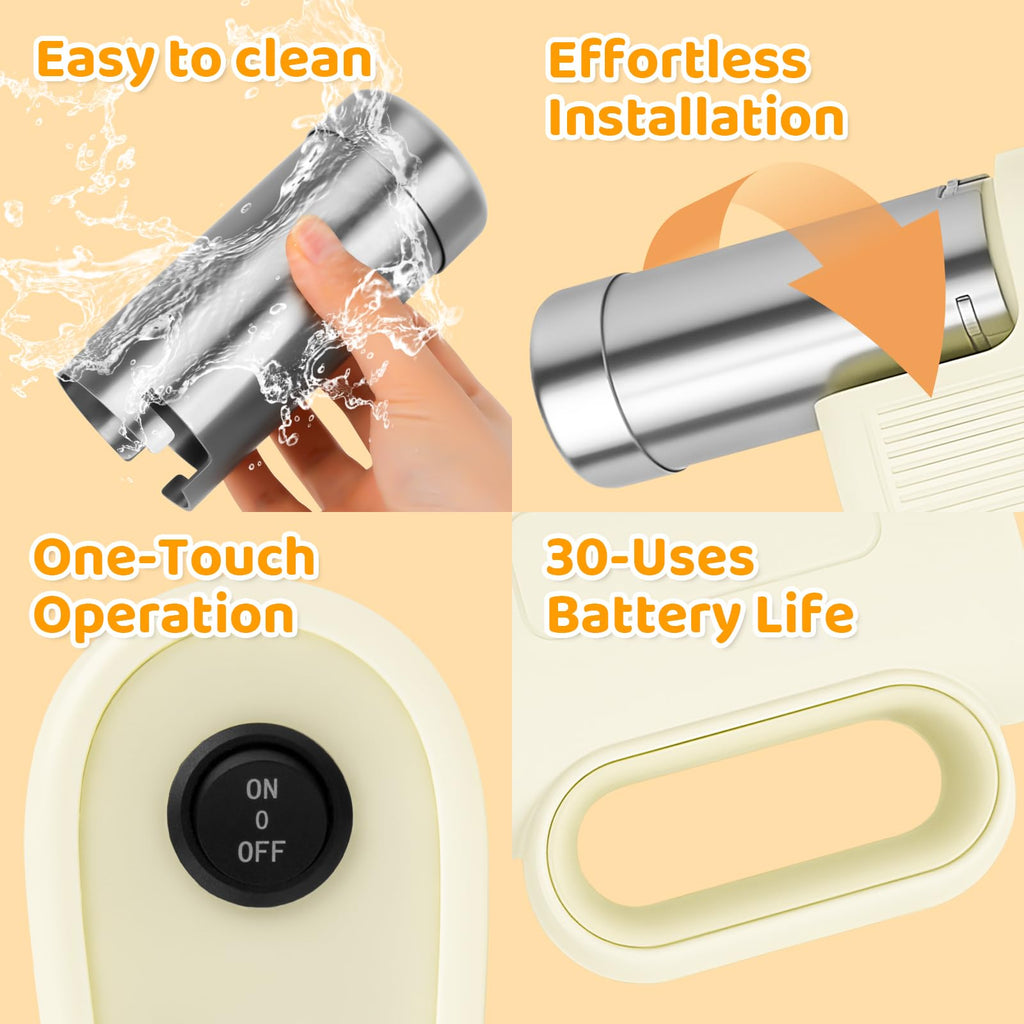 Aroeally 5 In 1 Automatic Electric Pasta Maker - Handheld Pasta Maker Machine for Homemade Pasta, DIY Appam, Idiyappam, Cordless Noodle Maker with Ergonomic Grip for Home, Breakfast Store, Restaurant