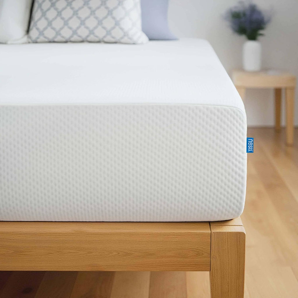 Nestl Green Tea Twin Mattress - 8 Inch Cooling Graphite Memory Foam for Kids | Fiberglass-Free Support