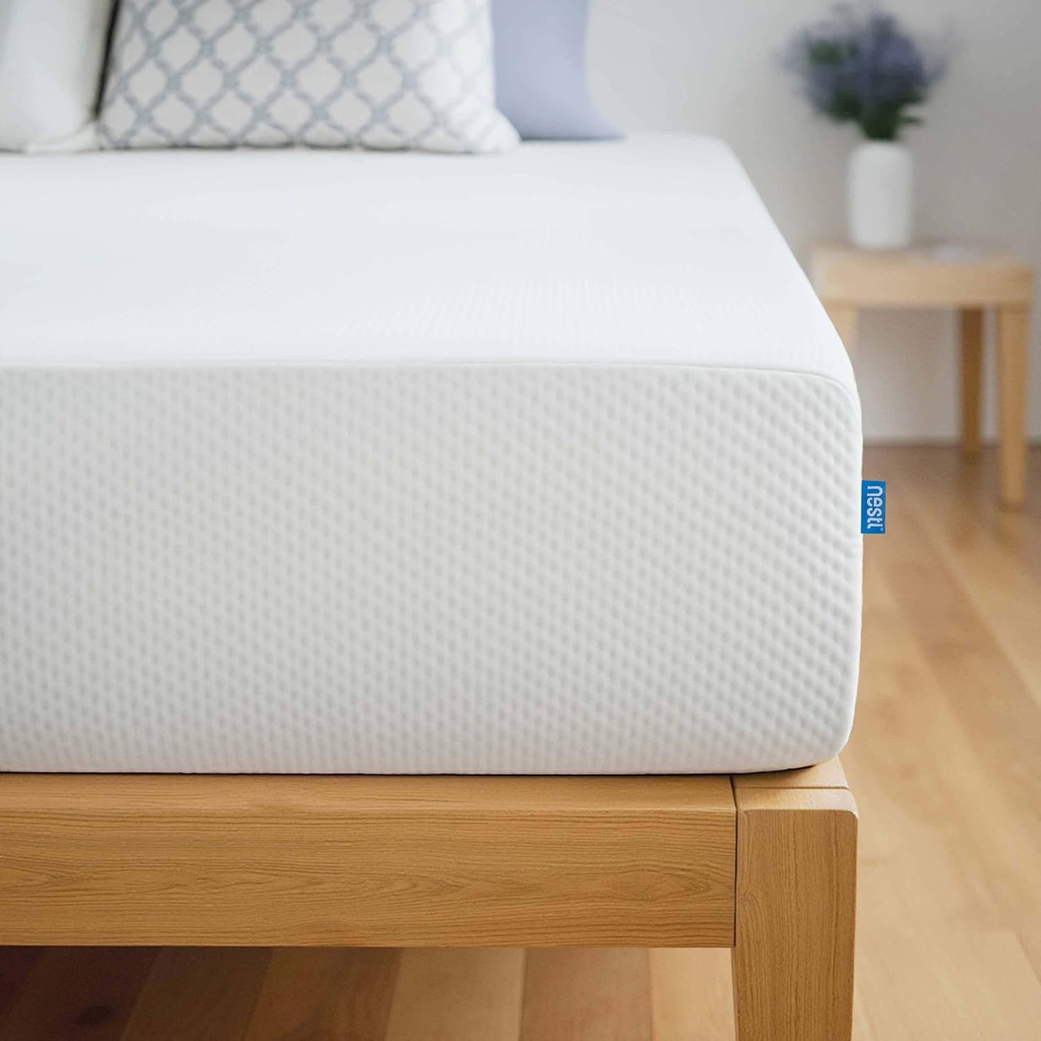 Nestl Green Tea Twin Mattress - 8 Inch Cooling Graphite Memory Foam for Kids | Fiberglass-Free Support