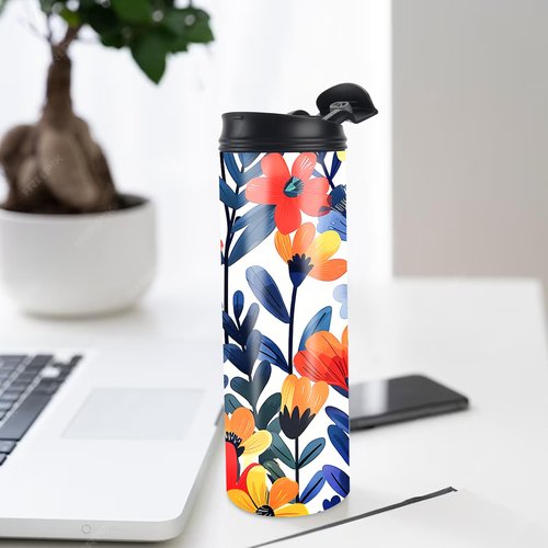 Joyclub 8 Pack Sublimation Water Bottle Blanks Dual Opening 20 oz Sublimation Tumblers with Leakproof Lid and Straw Insulated Stainless Steel Sports Cups