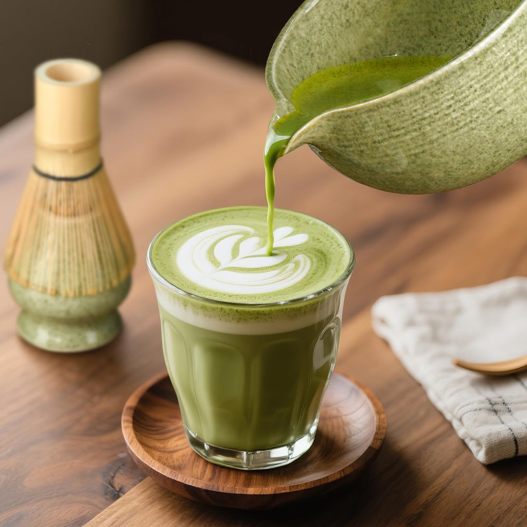 Matcha Whisk Set, Ceramic Bowl Matcha Kit & Handcrafted Bamboo Chasen, Complete 5 Pcs Matcha Set Whisk and Bowl, Stainless Steel Sifter, Bamboo Scoop & Holder for Matcha Lovers