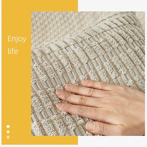 Hibate 4 Pack Neutral Corduroy Decorative Boho Couch Throw Pillow Covers 18x18 Inch for Sofa Living Room Bedroom Home Decor