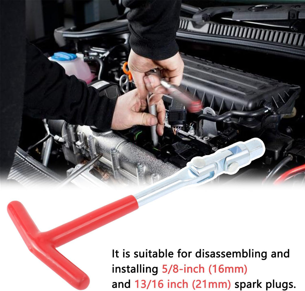 Skiennix Spark Plug Socket Wrench - T-Handle Tool for 5/8" & 13/16" Spark Plugs | Ideal for Motorcycles & Lawn Mowers