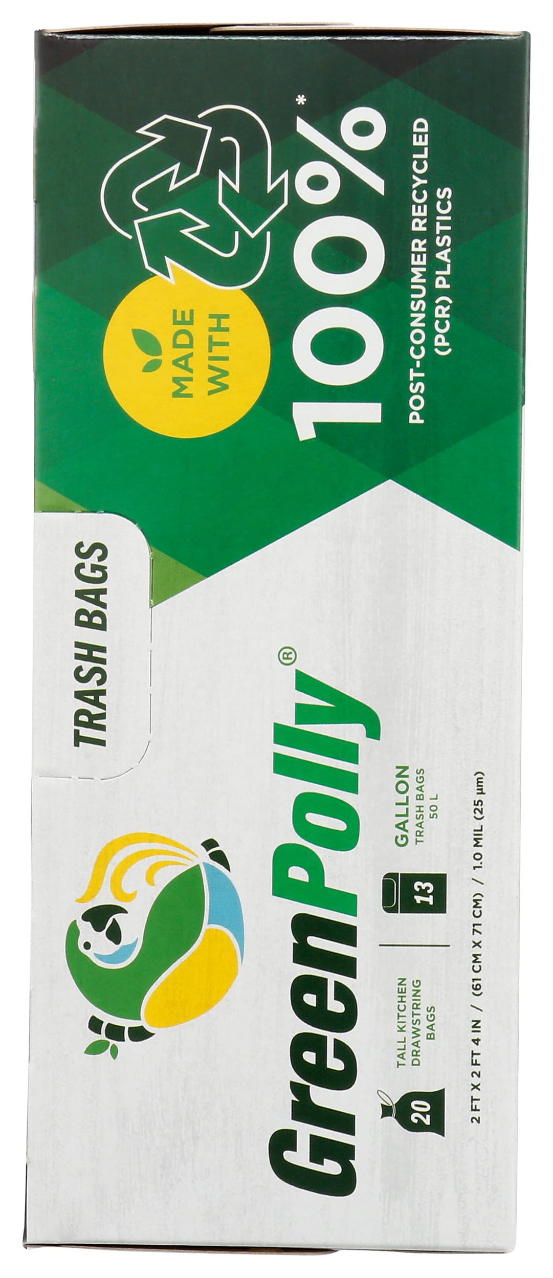 GreenPolly, Tall Kitchen Trash Bags, 20 Count