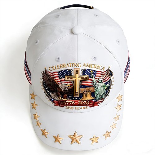 250th Anniversary USA Hat - Eagle Liberty Cross Design | Adjustable Baseball Cap for Men & Women