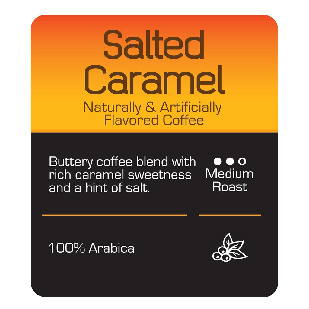 Roast Ridge Single Serve Coffee Pods - Salted Caramel Flavor, Medium Roast, 100 Count for Keurig K-Cup Brewers