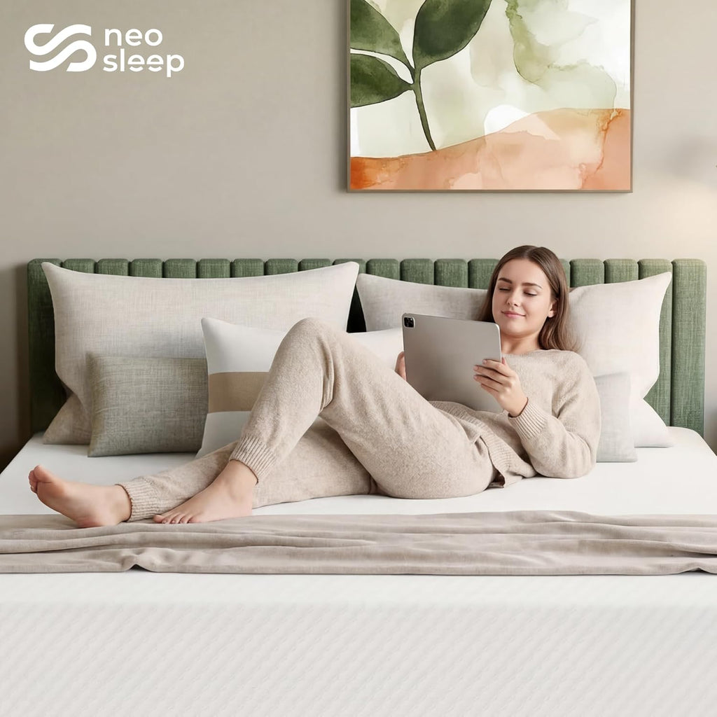 Neo Sleep 8-Inch Full Cooling Gel Memory Foam Mattress - Medium Firm, CertiPUR-US Certified, Enhanced Pressure Relief, Removable Soft Cover