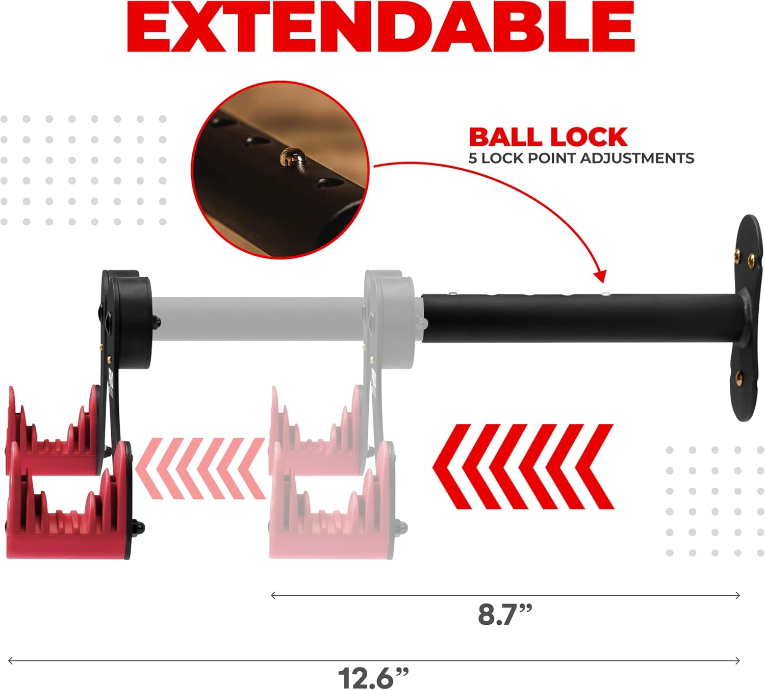 Pro Bike Tool Bike Wall Mount - Secure Horizontal Rack for 1 Bicycle | Ideal for Garage Storage